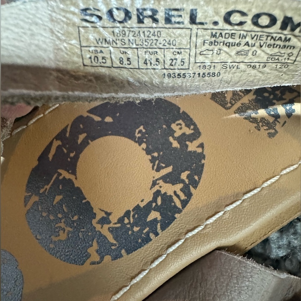 Sorel Women's Ella Criss Cross Leather Casual Sandal Size 10.5 - Picture 2 of 5